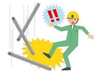 労災事故に遭う男性