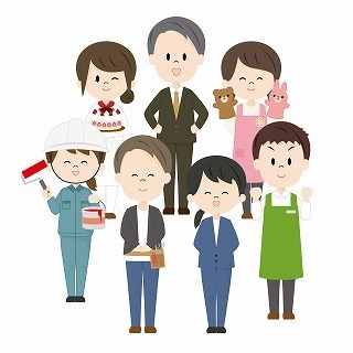 働く人たちのイラスト